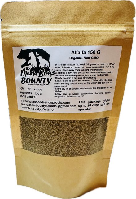 Alfalfa 150 G - Mama Bear's Bounty-Seeds and Sprouts