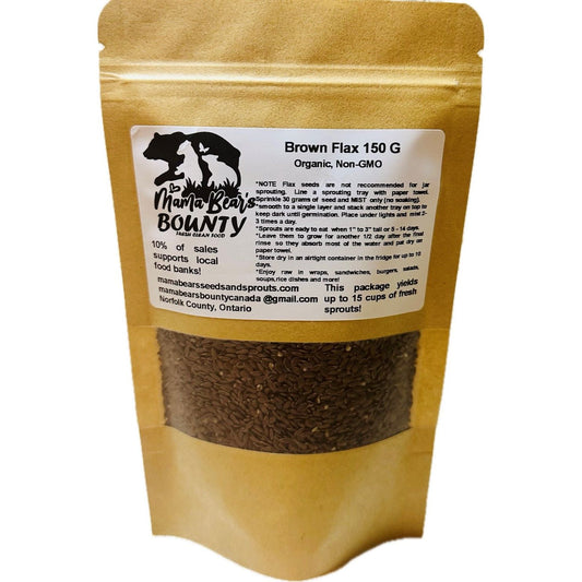 Brown Flax 150 G - Mama Bear's Bounty-Seeds and Sprouts